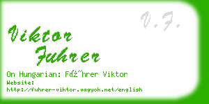 viktor fuhrer business card